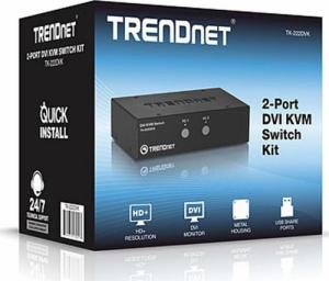 Przełącznik TRENDnet KVM 2-port DVI Switch Kit - TK-222DVK 1