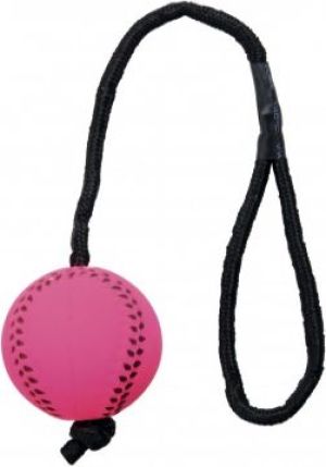 Trixie Piłka neonowa z miękkiej gumy na sznurku śr. 6 cm/30 cm 2