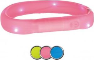 Trixie Obręcz z lampą błyskową USB, L–XL: 70 cm/17 mm, zielona 3