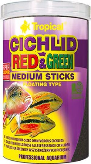 Tropical Cichlid Red&Green Medium Sticks - puszka 250 ml/90 g 1