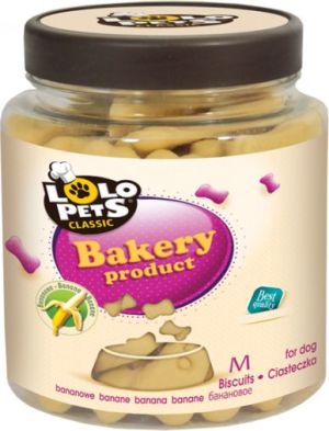 Lolo Pets Classic Ciastka - Kości bananowe w słoikach M - 210g 1