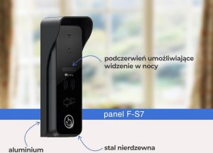 Genway Zestaw wideodomofonowy F-S7V11-2W-B 3 monitory 7" WiFi Czarny 5