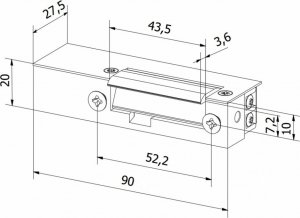 Eura Rygiel elektromagnetyczny RE-24G2 asymetryczny z pamięcia i wyłącznikiem 2