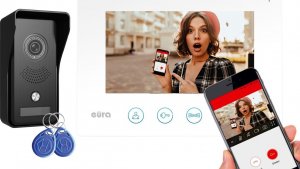 Eura Wideodomofon videodomofon EURA VDP-42A3 GAMMA biały 7'' WiFi otwieranie 2 wejść czytnik zbliżeniowy 1