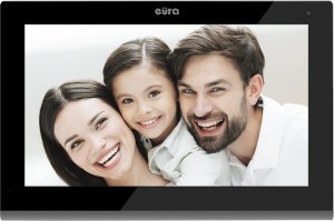 Eura Wideodomofon EURA VDP-82C5 - dwurodzinny czarny 2x LCD 7'' FHD obsługa 2 wejść kamera 1080p czytnik RFID natynk 3