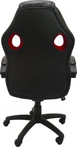 Krzesło biurowe Elior Czarno-czerwony fotel obrotowy do pracy i grania - Iveros 4