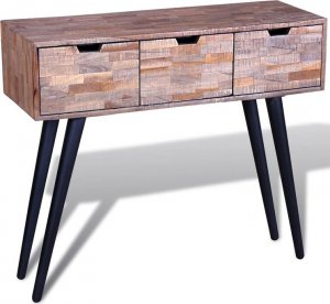 Elior Drewniana konsola z trzema szufladami - Aloca 4