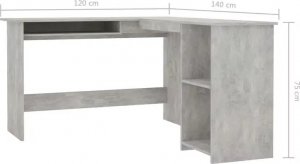 Biurko Elior Merfis 3X Szare 140 cm x 120 cm 3