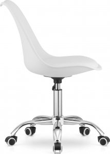 Krzesło biurowe Elior Białe skandynawskie krzesło obrotowe - Fernis 3