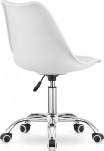 Krzesło biurowe Elior Białe skandynawskie krzesło obrotowe - Fernis 4