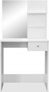 Elior Biała toaletka z lustrem szufladą i półkami - Weri 7
