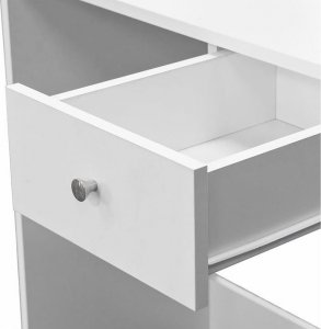 Elior Biała toaletka z lustrem szufladą i półkami - Weri 8