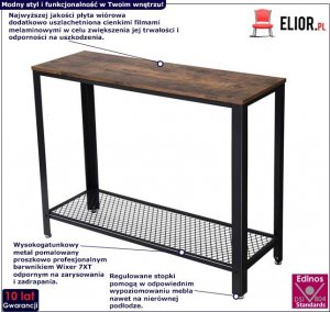 Elior Industrialna konsola z metalową półką - Mirasalo 3X 2