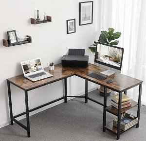 Biurko Elior Wagacio Brązowe 138 cm x 138 cm 4