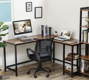 Biurko Elior Wagacio Brązowe 138 cm x 138 cm 5