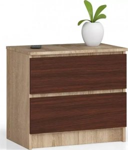Elior Komoda z szufladami do salonu dąb sonoma + wenge - Parin 3X 1