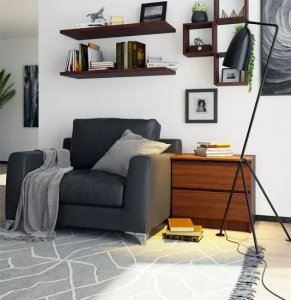 Elior Klasyczna komoda z szufladami wenge - Parin 3X 5