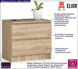 Elior Skandynawska komoda do salonu dąb sonoma - Parin 3X 2