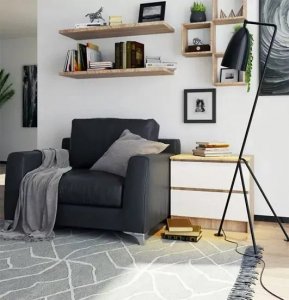 Elior Minimalistyczna komoda z szufladami dąb sonoma + biały - Parin 3X 4