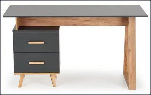 Biurko Elior Espen Antracytowe 165 cm x 60 cm 3