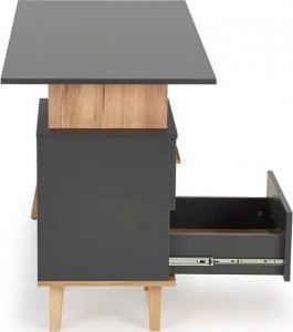 Biurko Elior Espen Antracytowe 165 cm x 60 cm 5