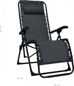 Elior Czarne składane krzesło tarasowe  Rovan 10