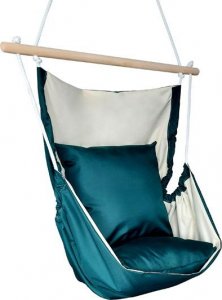 Elior Huśtawka brazylijska do ogrodu ecru - butelkowa zieleń - Merko 2