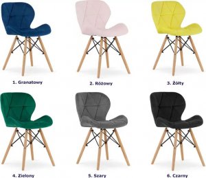 Elior Zestaw 4szt. żółtych welurowych krzeseł - Zeno 4S 5