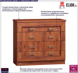 Elior Komoda z szufladami dąb stuletni - Tilda 2X 2