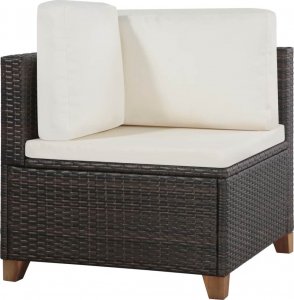 Elior Rattanowy 4-częściowy zestaw wypoczynkowy brązowy  Nolan 3