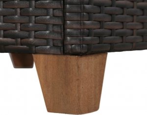 Elior Rattanowy 4-częściowy zestaw wypoczynkowy brązowy  Nolan 7