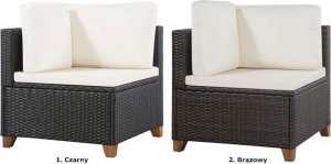 Elior Rattanowy 4-częściowy zestaw wypoczynkowy czarny  Nolan 4