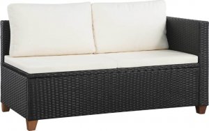 Elior Rattanowy 4-częściowy zestaw wypoczynkowy czarny  Nolan 7