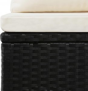 Elior Rattanowy 4-częściowy zestaw wypoczynkowy czarny  Nolan 10