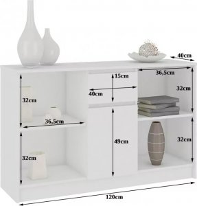 Elior Klasyczna komoda z półkami wenge - Fillo 3X 2