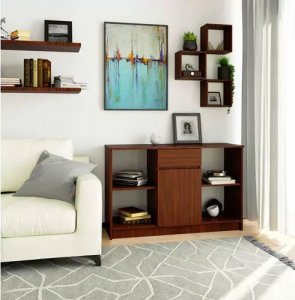 Elior Klasyczna komoda z półkami wenge - Fillo 3X 4