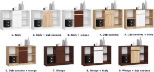 Elior Klasyczna komoda z półkami wenge - Fillo 3X 5