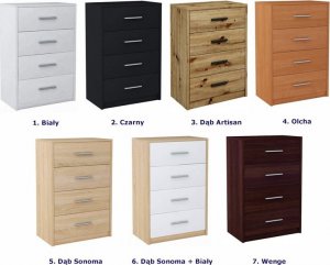 Elior Komoda z szufladami do sypialni wenge - Migres 3X 4