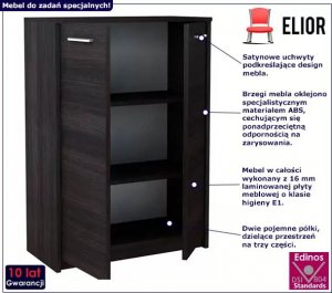 Elior Komoda z półkami na dokumenty do biura wenge - Mirik 3