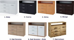 Elior Minimalistyczna komoda z szufladami wenge - Pirex 3X 4