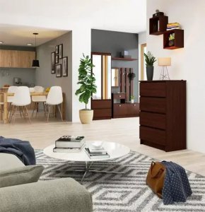 Elior Komoda z szufladami do biura wenge - Ranti 3X 4