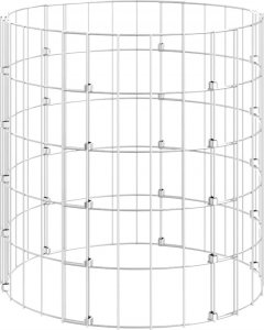 vidaXL vidaXL Okrągła donica gabionowa, podniesiona, stal, 50x50 cm 2