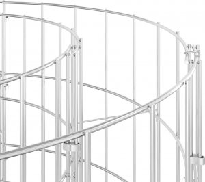 vidaXL vidaXL Okrągła donica gabionowa, podniesiona, stal, 50x50 cm 5