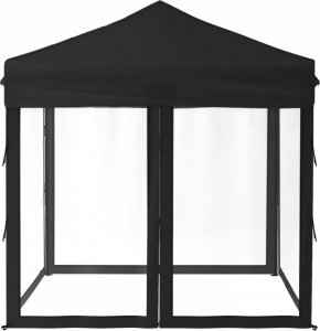 vidaXL vidaXL Składany namiot imprezowy ze ściankami, czarny, 2x2 m 4