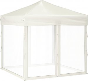 vidaXL vidaXL Składany namiot imprezowy ze ściankami, kremowy, 2x2 m 2