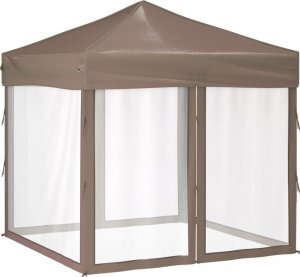 vidaXL vidaXL Składany namiot imprezowy ze ściankami, taupe, 2x2 m 2
