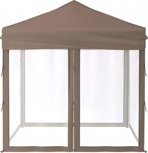 vidaXL vidaXL Składany namiot imprezowy ze ściankami, taupe, 2x2 m 4