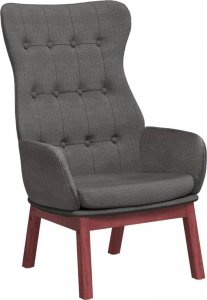 vidaXL vidaXL Fotel wypoczynkowy, ciemnoszary, obity tkaniną 2