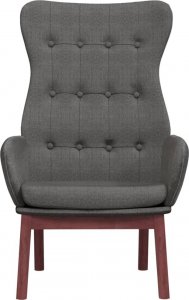 vidaXL vidaXL Fotel wypoczynkowy, ciemnoszary, obity tkaniną 3