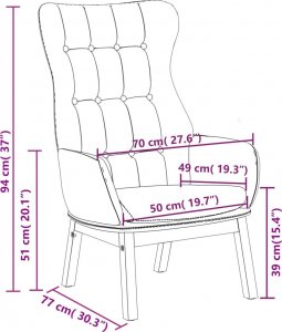 vidaXL vidaXL Fotel wypoczynkowy, ciemnoszary, obity tkaniną 7
